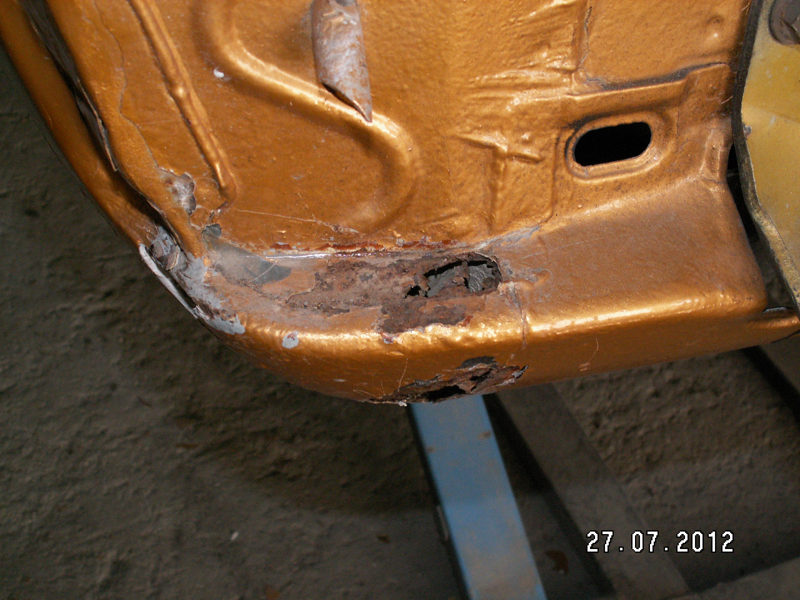 Underneath the bumper (rust, rust rust)