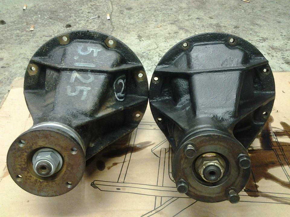 lsd diff on left, stock diff on right