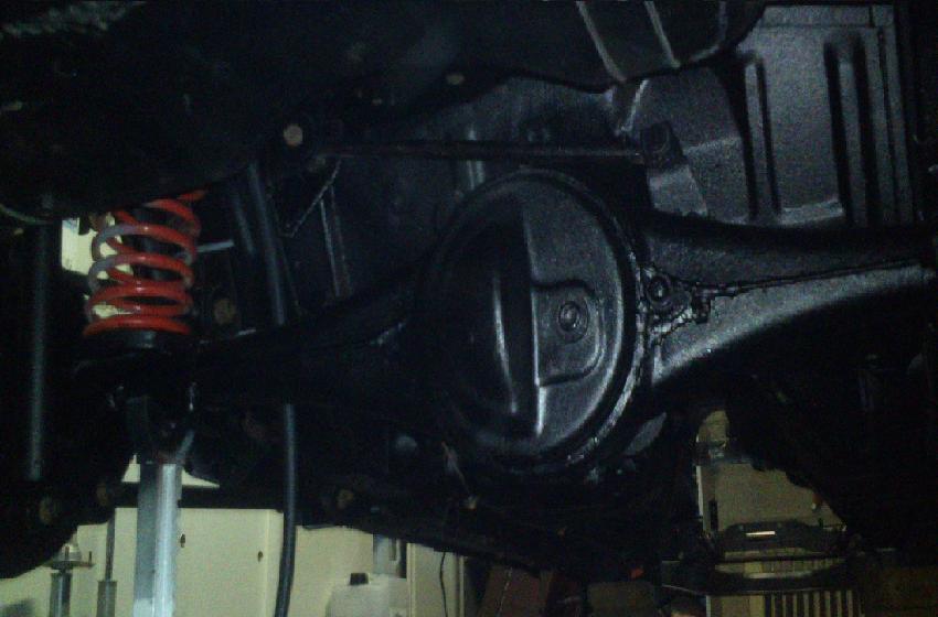 painted rear axle